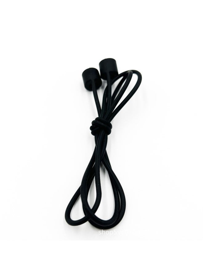 Generic - For Apple Bluetooth Headset Anti-lost Rope Magnetic Headset Anti-lost Rope Airpods Wireless Silicone Anti-lost Lanyard-Color:Black-Applicable Model:Magnetic Anti-loss Rope (bare) - Image 1