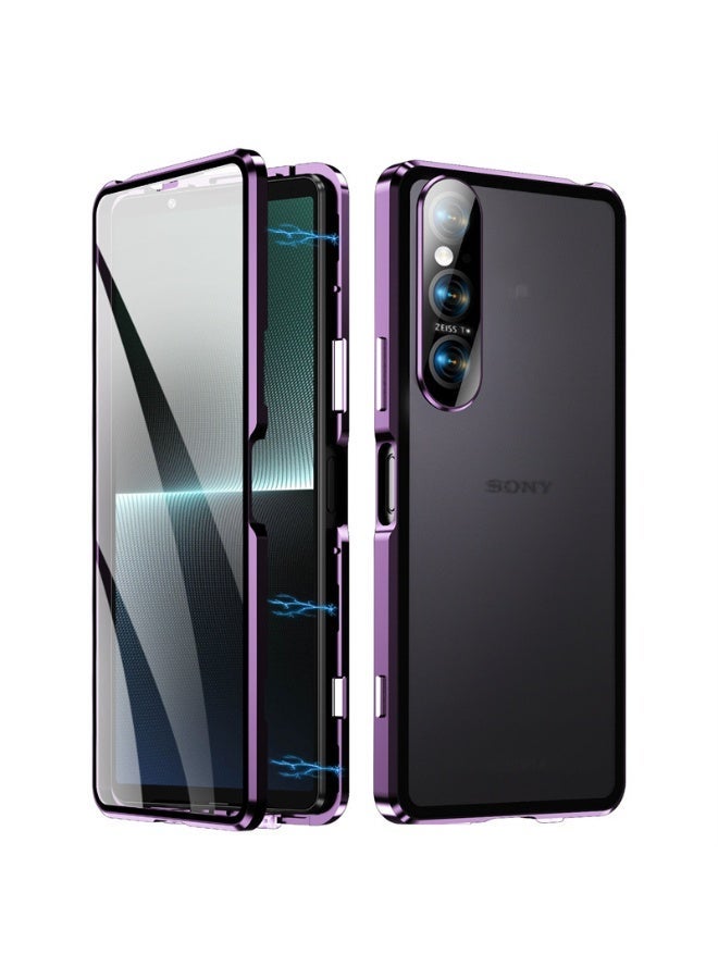 Xperia 10 IV Contrast, Metal Frame Clear Bumper Armor Cover Shell Compatible for Xperia 10 IV