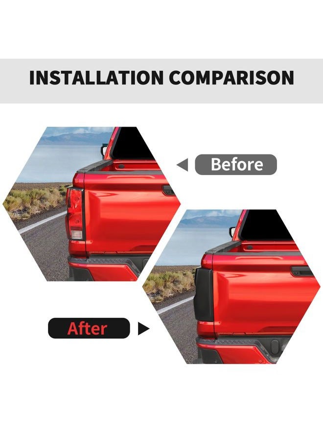 RT-TCZ Smoked Black Tail Light Lamp Cover Guard Trim Decoration Exterior Accessories for Chevrolet Chevy Colorado 2023 2024 2025 - Image 2