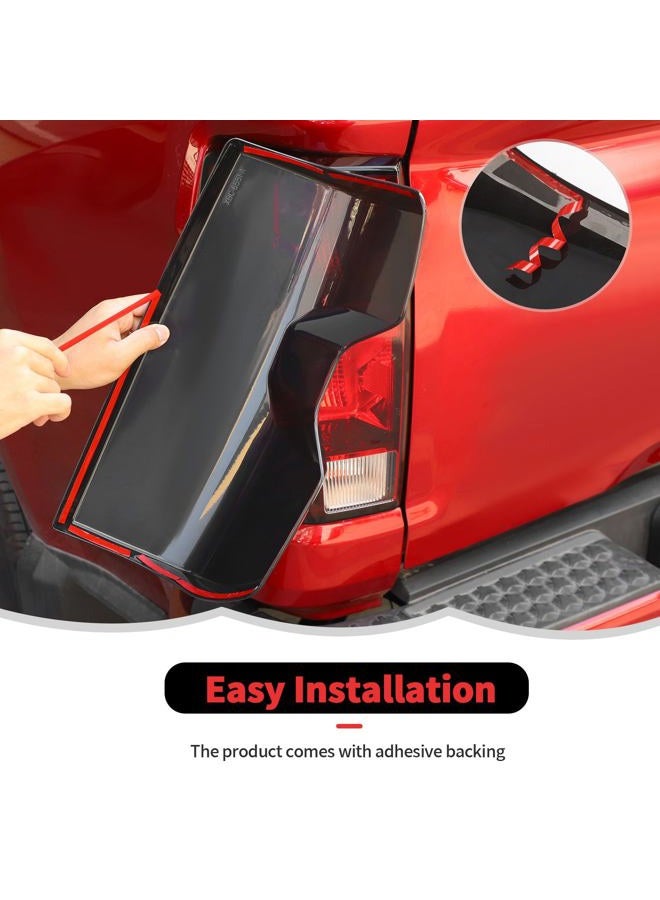 RT-TCZ Smoked Black Tail Light Lamp Cover Guard Trim Decoration Exterior Accessories for Chevrolet Chevy Colorado 2023 2024 2025 - Image 5