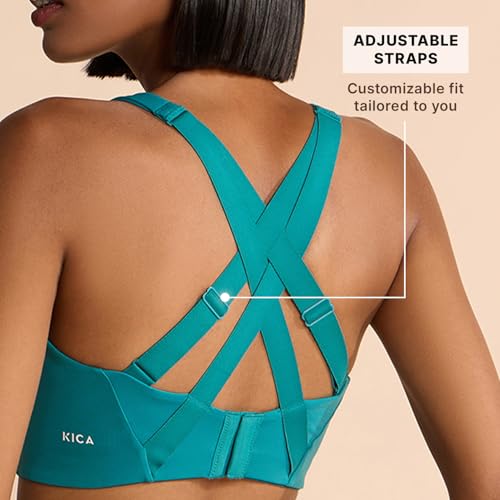 KICA Luxe Limitless High-Impact Full Coverage Sports Bra with Molded Cups Dark Green (3XL) - Image 2