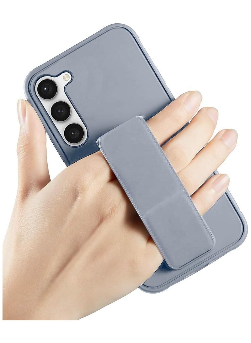 Denx Samsung Galaxy A15 Case with Kickstand and Magnetic Holder, Premium Vertical Strap and Grip with Silicone Holder, multiple viewing positions for Samsung Galaxy A15 (Grey) - Image 4