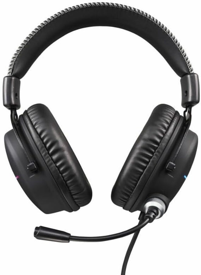 ACER Nitro Headset 2.0 NHW200 Wired Gaming Headset with 50mm drivers, noise-cancelling omni-directional mic, inline audio control, RGB lights, 6.89-ft braided cable, 3.5mm & USB, Black - Image 5