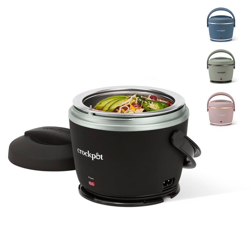Crock-Pot Electric Lunch Box, 20-Ounce Portable Food Warmer, Black Licorice, Perfect for Travel, On-the-Go & Office Use | Stylish, Spill-Free & Dishwasher-Safe | Ideal Men & Women's Gifts - Image 1