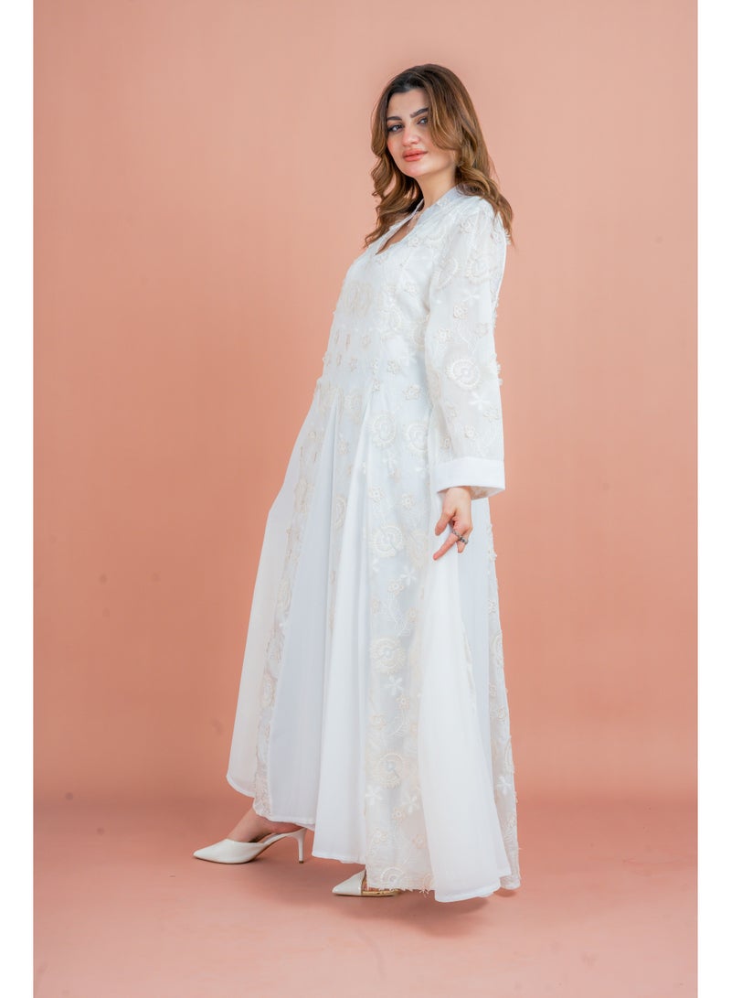 IKKXA Floral Aura Embroidered Jalabiya - Image 4