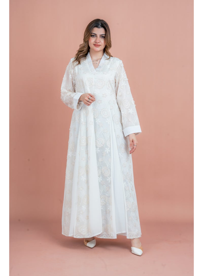 IKKXA Floral Aura Embroidered Jalabiya - Image 1