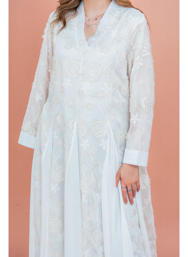 IKKXA Floral Aura Embroidered Jalabiya - Image 5