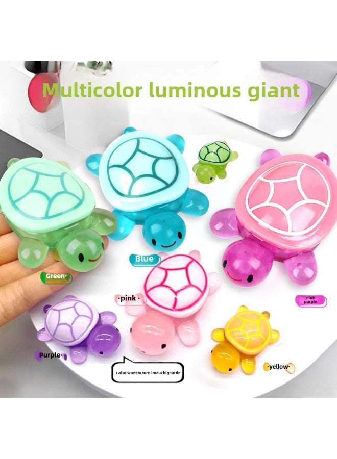 Big Mac Luminous Turtle Mini Internet Red Little Turtle Touch Toy Large All-chan Red Ornaments For Girls-Color:Large 5cm Luminous Turtle [10 Colors Random]  - Image 2