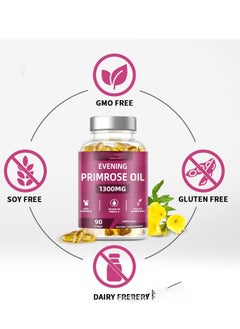 BIYODE High-Performance Evening Primrose Oil Softgels Women's Health Savior 90 Count High Potency Evening Primrose Oil Softgels,1300mg Ultra Concentrated Omega - 6 Supplement Customized  - Image 2