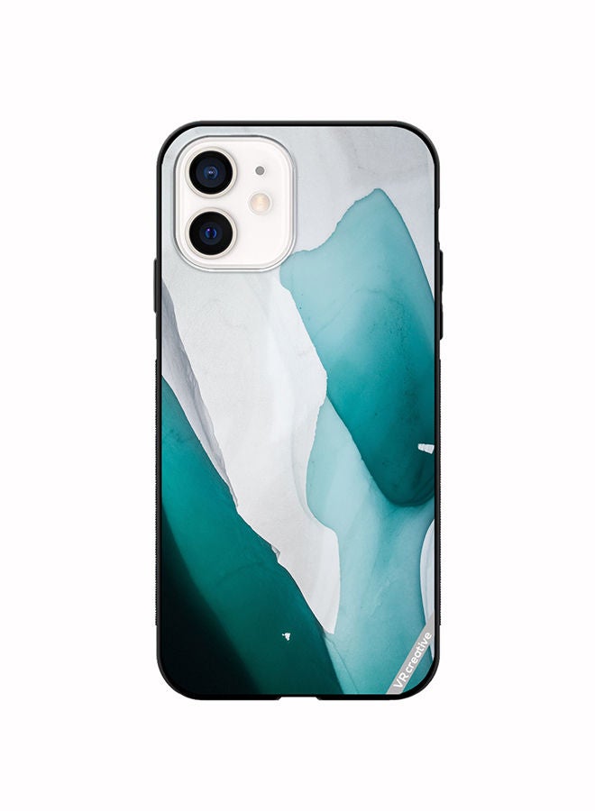 VR CREATIVE Protective Case Cover For Apple iPhone 12 mini Green Flow Design Multicolour - Image 1