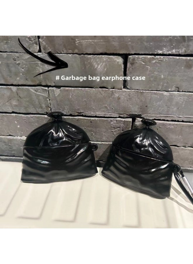 Generic - Black Garbage Bag For AirPods Pro Protective Shell 1/2 Generation Apple Bluetooth Headset AirPods3-Color:Silicone-black Garbage Bag-Applicable Models:Huawei 4 - Image 1
