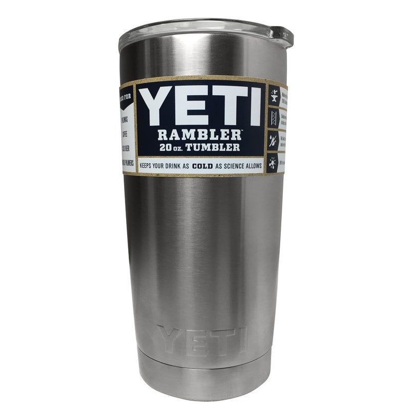 YETI Rambler 20 oz Stainless Steel Vacuum Insulated Tumbler with Lid (Stainless Steel) - Image 1