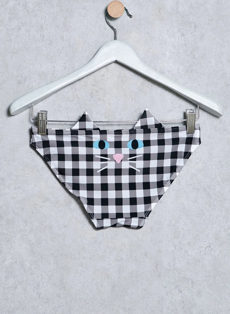 Lazy Oaf Gingham Cat Bikini Bottom