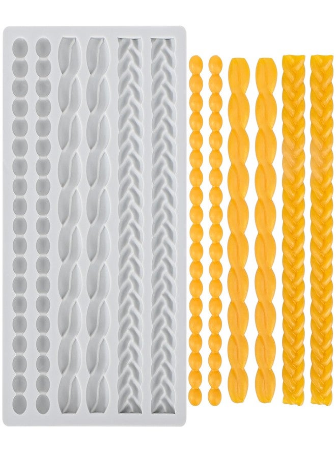 Beasea قالب حبل سيليكون من بيسيا، قالب واحد من السيليكون لتزيين عجينة الفطائر بسلسلة دانتيل لتزيين الكيك والمعجنات والفطائر وتزيين الشوكولاتة - Image 1