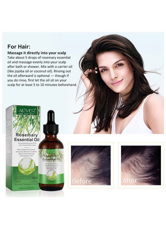 NIFEISHI - Rosemary Oil for Hair Growth, 100% Pure Organic Rosemary Oil for Eyebrow and Eyelash, Nourishes The Scalp, Improves Blood Circulation,Rid of Itchy & Dry Scalp, Hair Care Oil 60ml - Image 1