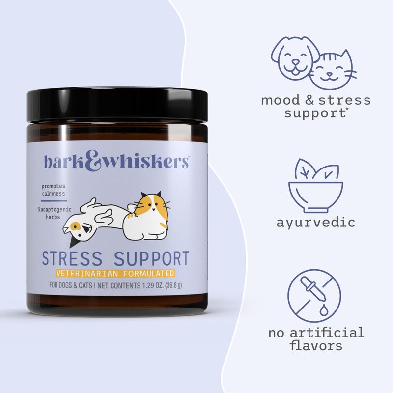 Dr. Mercola Bark & Whiskers Stress Support for Dogs & Cats, 1.29 Oz. (36.8 g), 5 Adaptogenic Herbs, Promotes Calmness, Veterinarian Formulated, Non-GMO, Dr. Mercola - Image 4