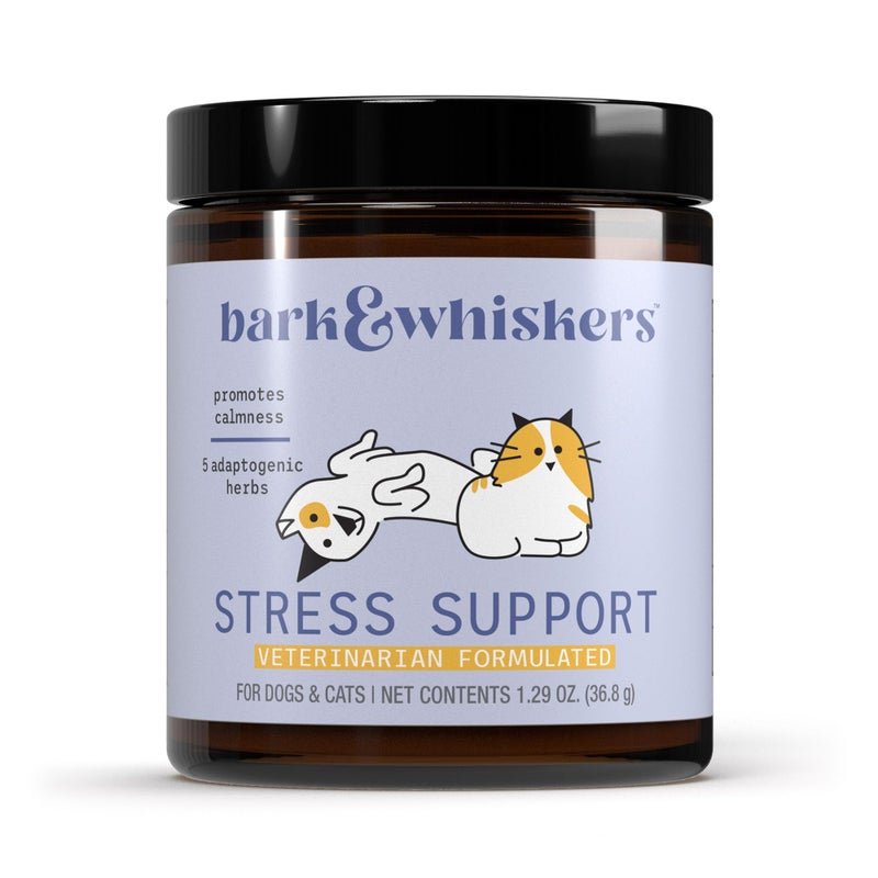 Dr. Mercola Bark & Whiskers Stress Support for Dogs & Cats, 1.29 Oz. (36.8 g), 5 Adaptogenic Herbs, Promotes Calmness, Veterinarian Formulated, Non-GMO, Dr. Mercola - Image 1