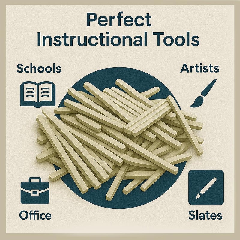 Sanctified 5kg White Slate Pencils - Natural Limestone Chalk for Slate Boards - Non-Toxic, Eco-Friendly Writing Chalk for Kids, Students, Teachers & Classrooms | Pack of 5000g - Image 2