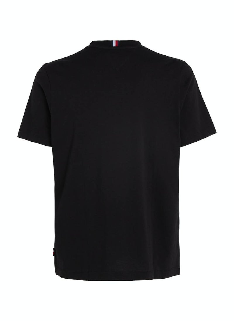 TOMMY HILFIGER - Men's Hilfiger 1985 Collection Featuring a Crew Neck T-Shirt - Cotton, Black - Image 1