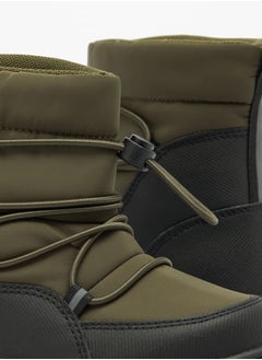 JUNIORS Boys Solid High Cut Slip-On Boots with Drawstring Detail  - Image 4