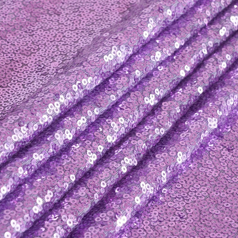 B.Cool B-COOL Lavender Sequin Tablecloth Glitter Decorations: Rectangular Lilic Shiny Table Overlays Romantic Garden Indoor Outdoor Party Decor 60x102inch - Image 5