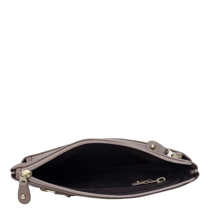 Da Milano  Wax Leather Multi Pouch - Smoke Grey  | Best Price UAE
