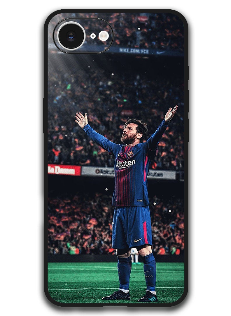 Theodor Case Compatible with Apple iPhone 17e / 16e 6.1 Inch Protection Shockproof Bumper Cover - Messi - Image 1
