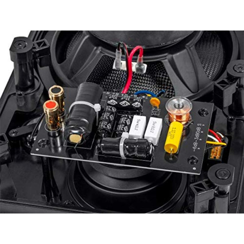 In-wall speakers for home theater use, carbon fiber cones, black finish, paintable magnetic grilles - Image 4