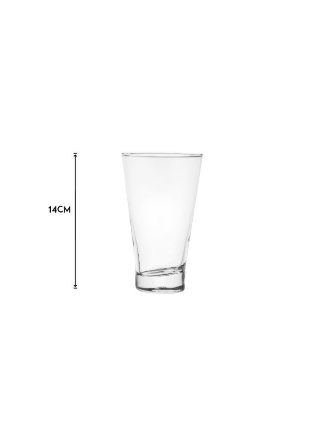 جرين أبل 🥤 طقم كاسات زجاج شفاف طويل 6 قطع – ارتفاع 14 سم – أكواب متعددة الاستخدام للعصائر والمشروبات الباردة والكوكتيلات - Image 3