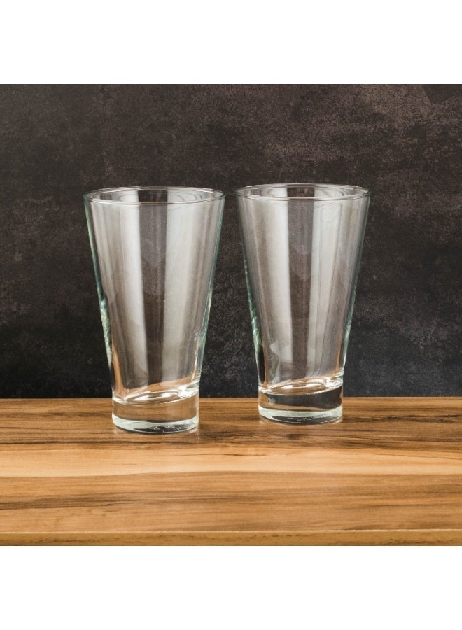 جرين أبل 🥤 طقم كاسات زجاج شفاف طويل 6 قطع – ارتفاع 14 سم – أكواب متعددة الاستخدام للعصائر والمشروبات الباردة والكوكتيلات - Image 1