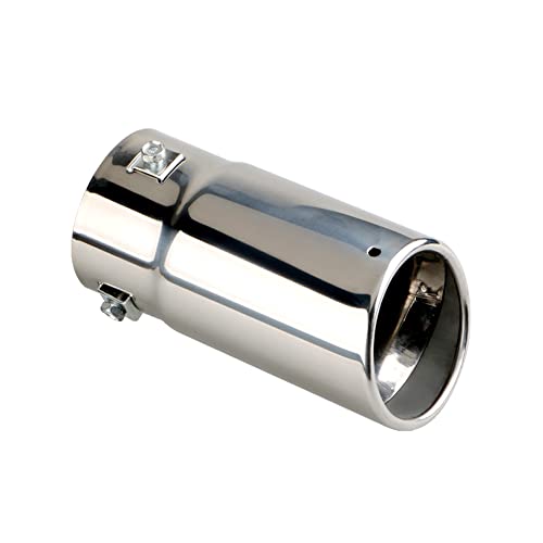 Sakali Universal 73mm Inlet Exhaust Tips Muffler Stainless Steel Bolt-On 2.8" Car Exhaust Tail Tip Pipe (Silver) - Image 3