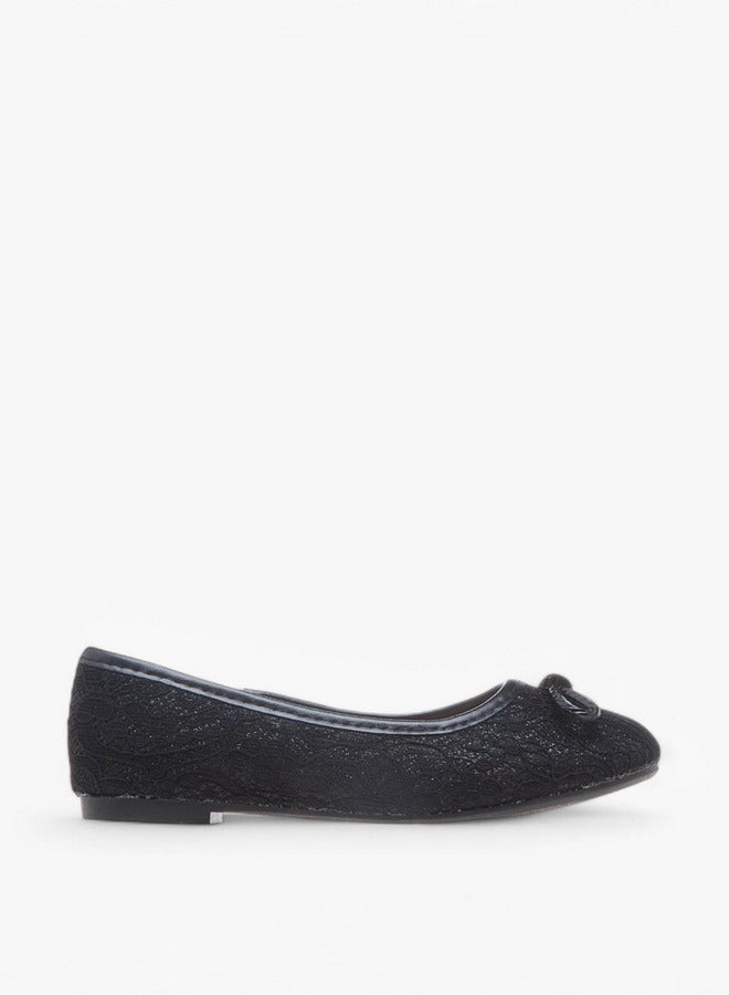 Flora Bella By Shoexpress Bow Accent Slip-On Ballerina Shoes  - Image 3