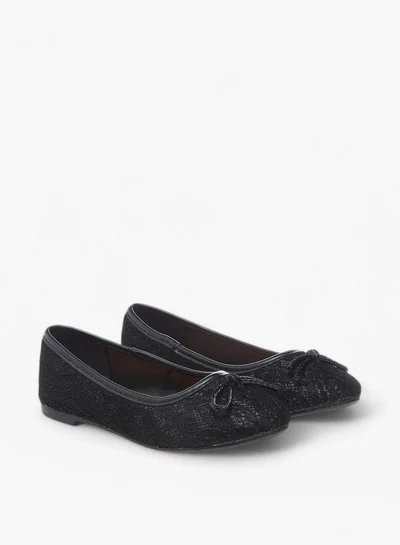 Flora Bella By Shoexpress Bow Accent Slip-On Ballerina Shoes