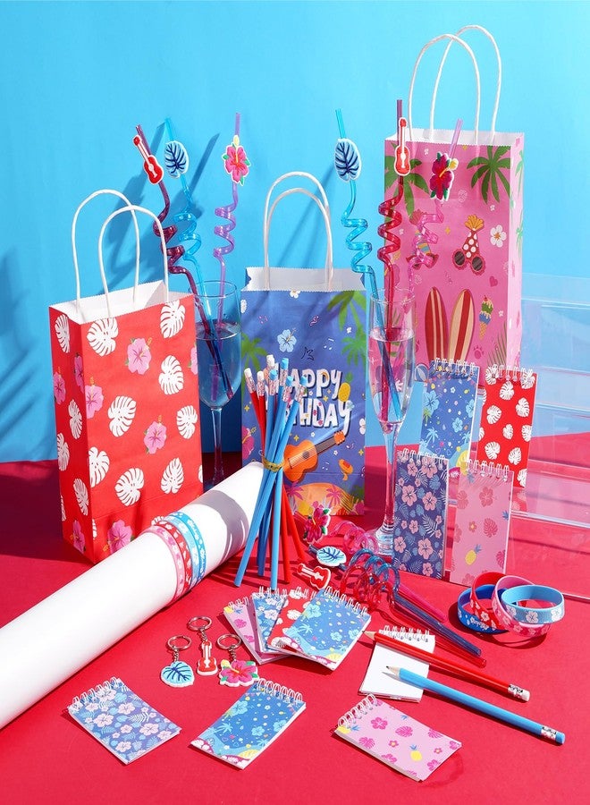 Vanblue 72 Pcs Cartoon Hawaiian Party Favors Set Gift Pink and Blue Tropical Birthday Decorations for Kids Pool Beach,Classroom Rewards Prizes, Goodie Bag Pinata Stuffer - Image 2