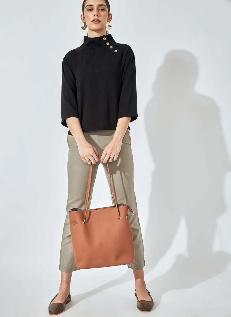 The Label Life High Neck Top