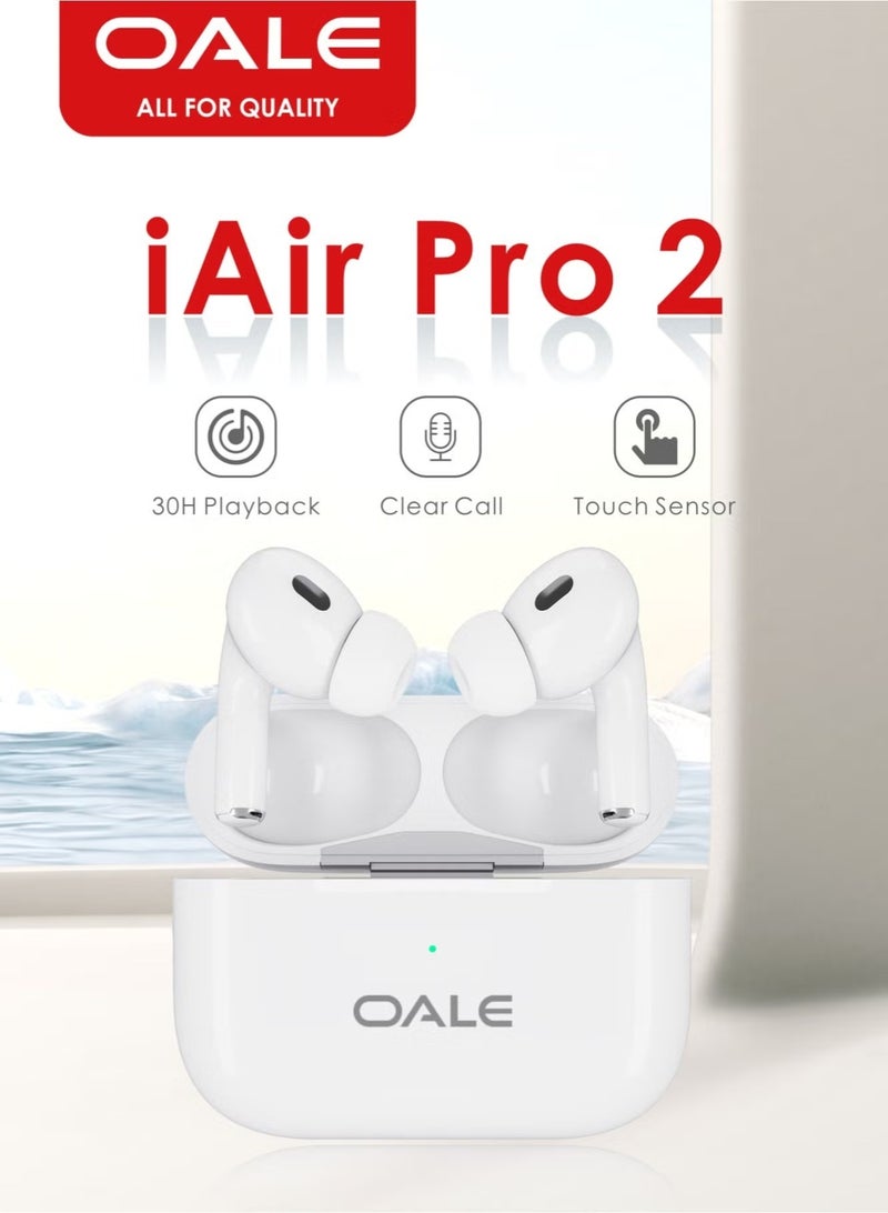 OALE iAir Pro2 TWS Earbuds, 30H+ Playtime, ENC Noise Cancellation, Bluetooth 5.4, Touch Sensor, With Protective Case & Accessories - Image 4