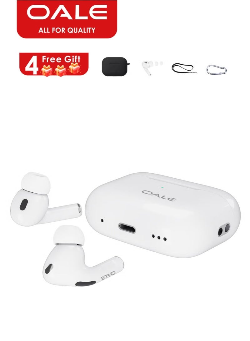 OALE iAir Pro2 TWS Earbuds, 30H+ Playtime, ENC Noise Cancellation, Bluetooth 5.4, Touch Sensor, With Protective Case & Accessories - Image 2