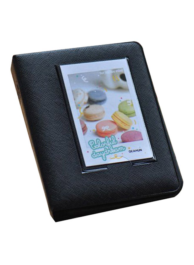 Loquat 64 Pockets Mini Photo Album For Fujifilm Instax Mini Cameras Black  - Image 1