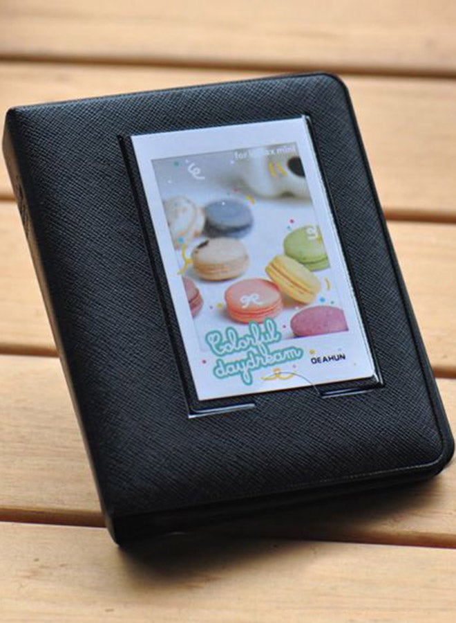 Loquat 64 Pockets Mini Photo Album For Fujifilm Instax Mini Cameras Black  - Image 2