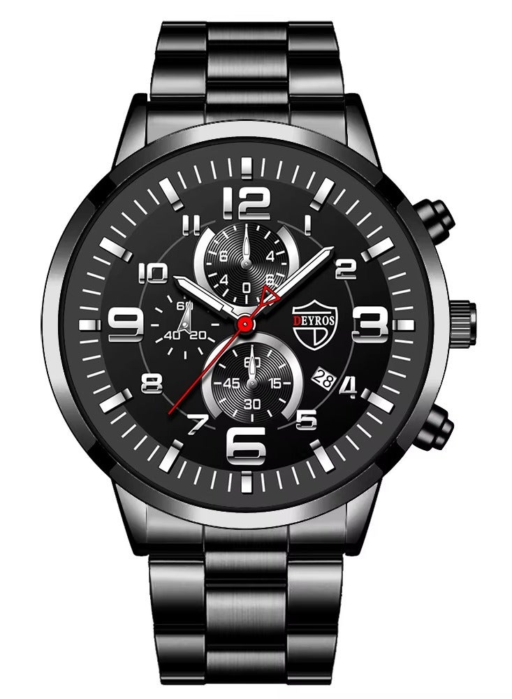 ديروس ساعة يد كوارتز للرجال، إطار ذات مقياس رقمي طابع أنيق وعملي في التصميم - Image 1