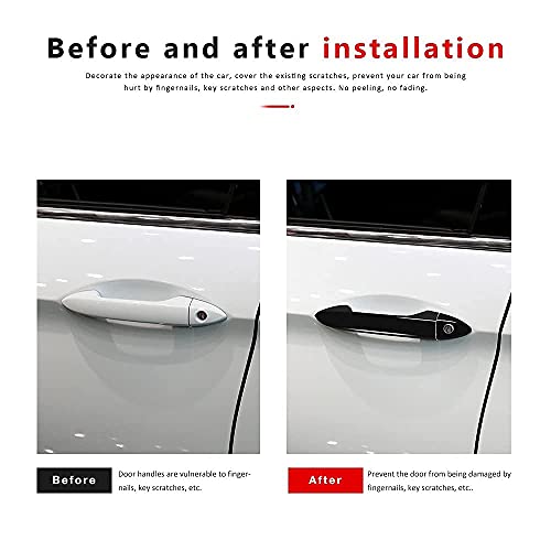 DLOVEG Car Door Handle Cover Compatible for Honda Accord 2013-2017Accessories Compatible for Honda Pilot 2022 2021-2016 Without Smart Key Holes (Glossy Black) - Image 2