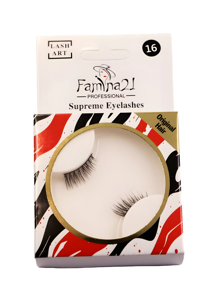 FAMINA21 Famina21 Supreme Eyelashes - 20 Models, Natural and Lightweight, Reusable False Eyelashes (FM16)  - Image 1