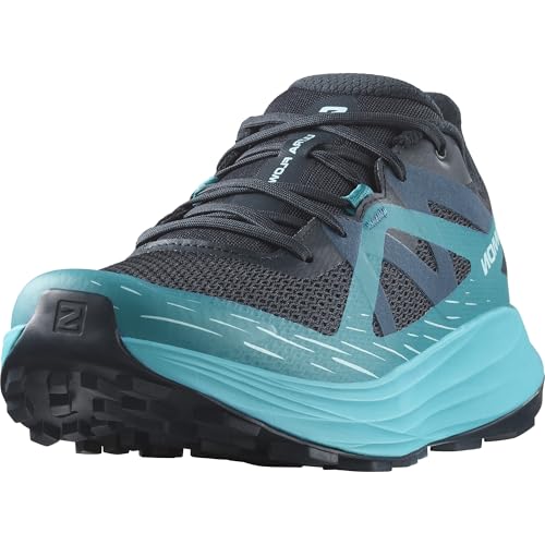 Salomon Men’s Ultra Flow Trail Running Shoes - Carbon/Tahitian Tide/Deep Dive - 11 - Image 3