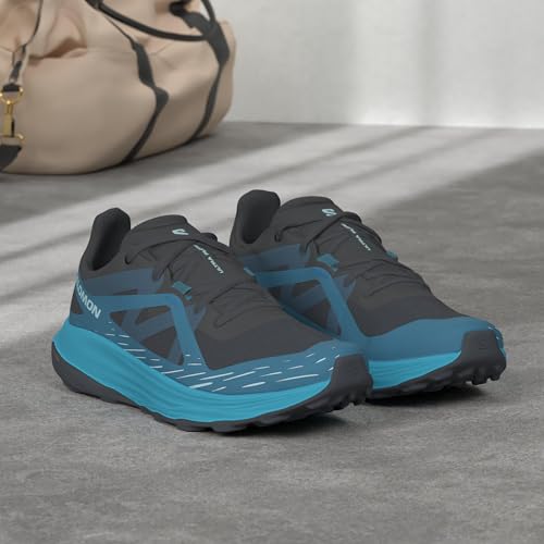 Salomon Men’s Ultra Flow Trail Running Shoes - Carbon/Tahitian Tide/Deep Dive - 11 - Image 2