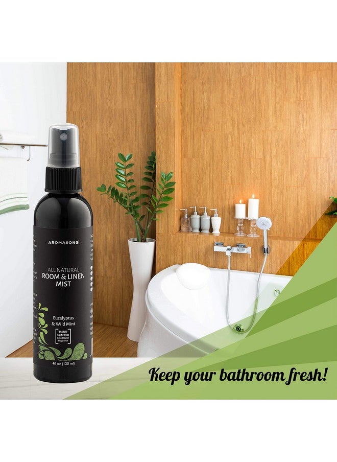 Aromasong Aromasong Eucalyptus & Wild Mint Linen and Room Spray, Natural Aromatic Mist, Relax Your Body & Mind, Perfect as a Bathroom Spray Air Freshener Pillow Mist  - Image 4
