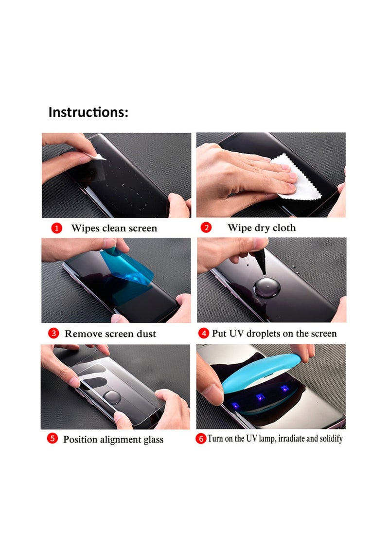 Motorola Edge 60 Pro 5G 2025 Premium Curved Edges UV Full Glue Full Cover Tempered Glass Screen Protector (MSGUCN) - Clear