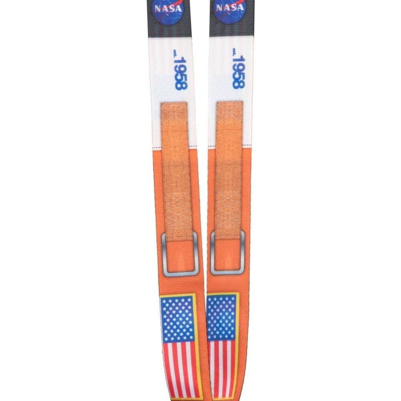 Bioworld Orange Suit Up NASA Lanyard with NASA Logo Keychain - Image 4