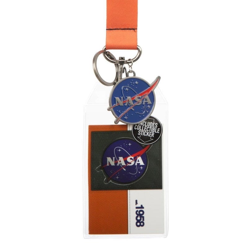 Bioworld Orange Suit Up NASA Lanyard with NASA Logo Keychain - Image 2