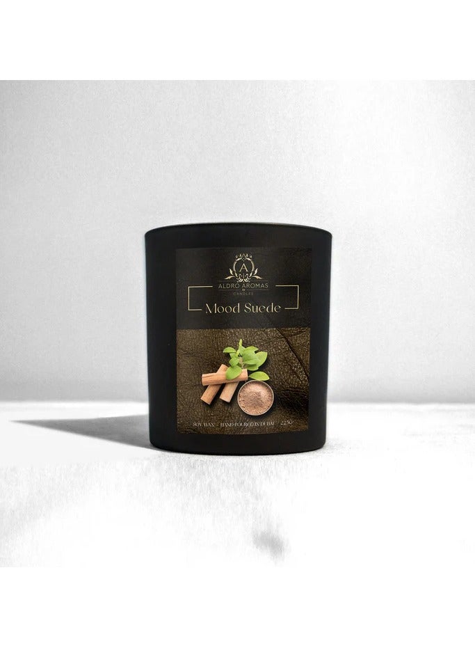 Aldro Aromas Scented Candel in Jar Long Lasting, Fragrance-Mood Suede 225 Grams - Image 1