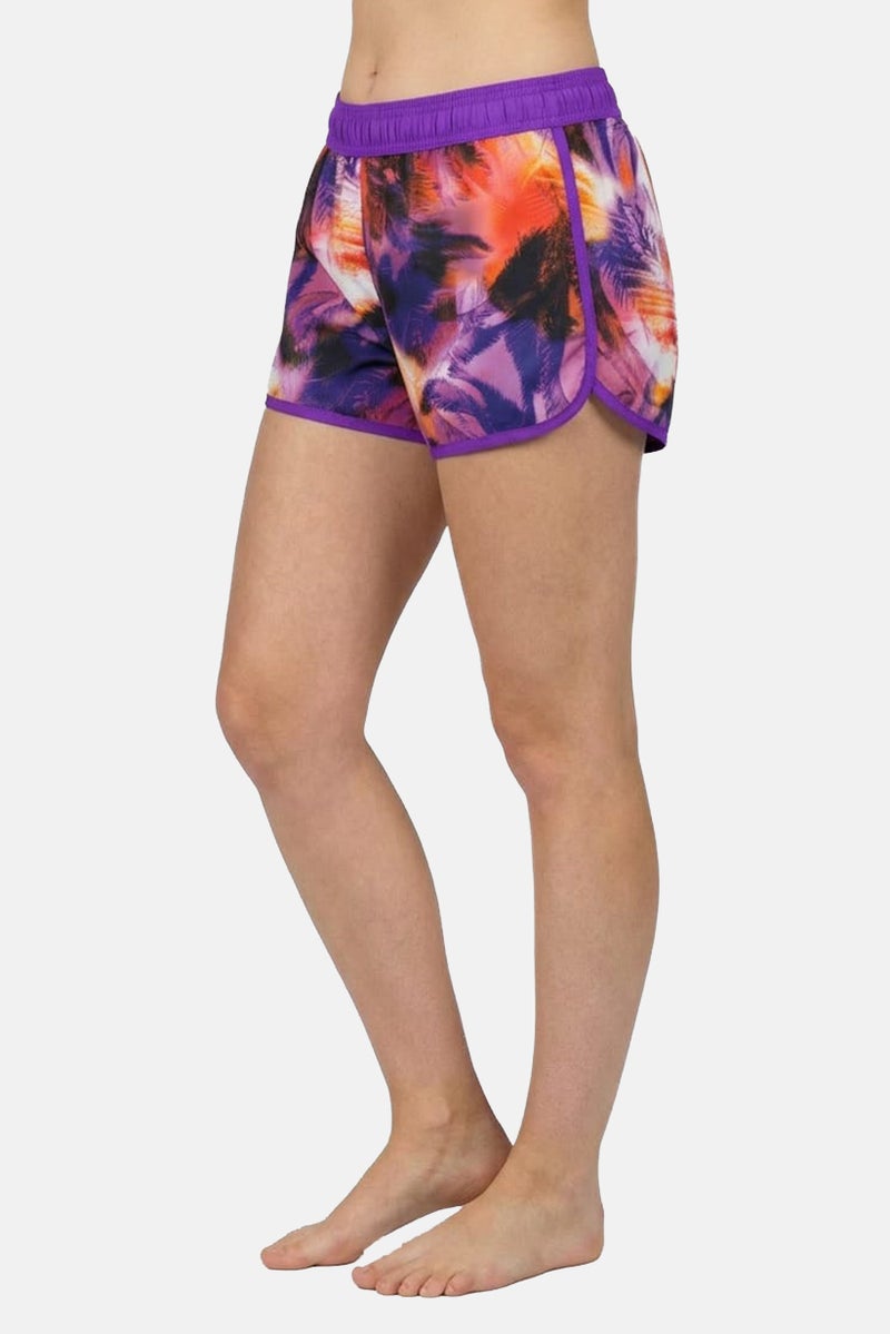 arena Women Drawstring Allover Printed Shorts, Multicolor - Image 3